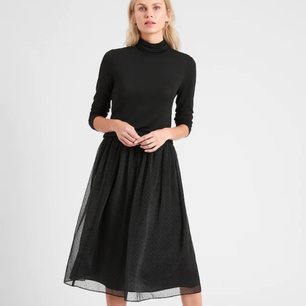 Banana Republic Tulle Midi Skirt